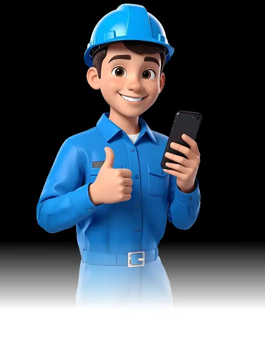 Worker giving thumbs up